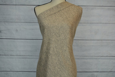 ALYSSA--HACCI SWEATER KNIT--HEATHERED BEIGE AND GRAY
