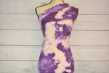 Load image into Gallery viewer, SIERRA--BRUSHED WAFFLE KNIT--PURPLE/WHITE
