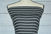 Load image into Gallery viewer, LONNIE--RIB SWEATER KNIT--CHARCOAL/IVORY