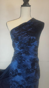 TRINITY--CRUSHED VELVET WITH FLORAL FLOCKING