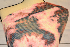 WILLOW--BRUSHED WAFFLE KNIT--TIE DYE